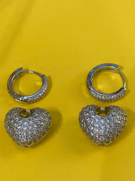 THE LUXE NK GLAM BAUGETTE HEART BANGLE