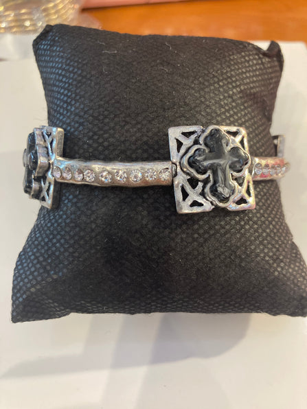 THE LUXE NK GLAM FLY  WESTERN GIRL RECTANGULAR TURQUOISE STONE STRETCH BRACELET -VOLUME 1