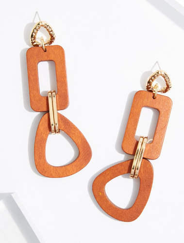 THE LUXE NK GLAM CLASSY LUXURY JEWELRY COLLECTION - THE GLAM GIRL FASHION DESIGNER WOOD BRACELET EARRINGS - VOLUME 1