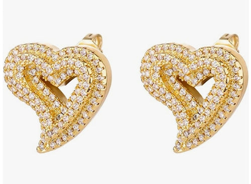 THE LUXE NK GLAM BAUGETTE HEART BANGLE