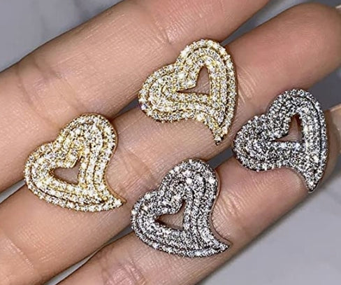 THE LUXE NK GLAM BAUGETTE HEART BANGLE