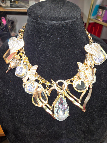 THE LUXE NK GLAM CUSTOM RHINESTONE BLING CHARM BRACELET- CHARMS100