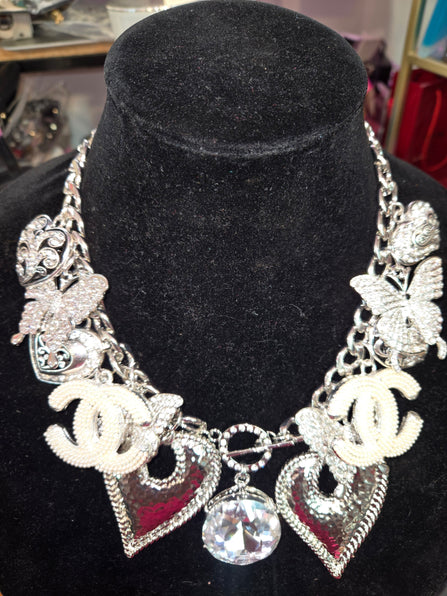 THE LUXE NK GLAM CUSTOM RHINESTONE BLING CHARM BRACELET- CHARMS100