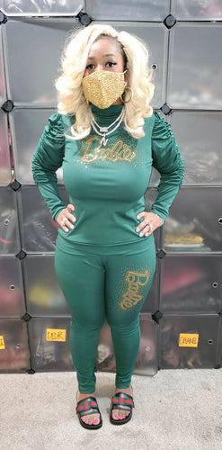 THE LUXE NK GLAM BARBIE RUFFLE SLEEVE TRACK SUIT - NKA35