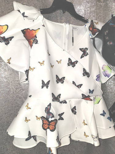 THE LUXE NK GLAM BUTTERFLY PEPLUM DRESS TOP - NKBFTOP