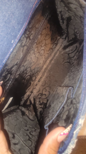 THE LUXE NK GLAM DISTRESS DEMIN HANDBAG - NKHB104