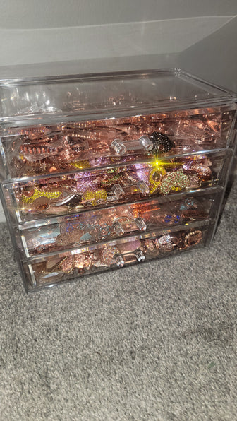 THE LUXE NK GLAM CLEAR ACRYLIC JEWELRY / CHARM CASE DISPLAY-CHARMCASE