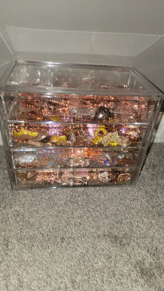 THE LUXE NK GLAM CLEAR ACRYLIC JEWELRY / CHARM CASE DISPLAY-CHARMCASE