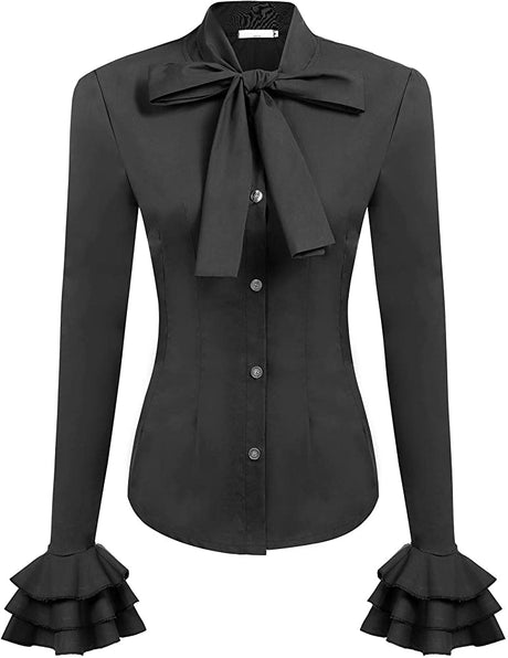 THE LUXE NK GLAM BIZNESS GIRL FLARE SLEEVE BLOUSE - NKFLARE1