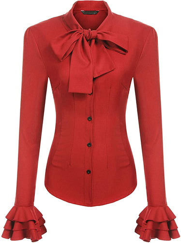 THE LUXE NK GLAM BIZNESS GIRL FLARE SLEEVE BLOUSE - NKFLARE1