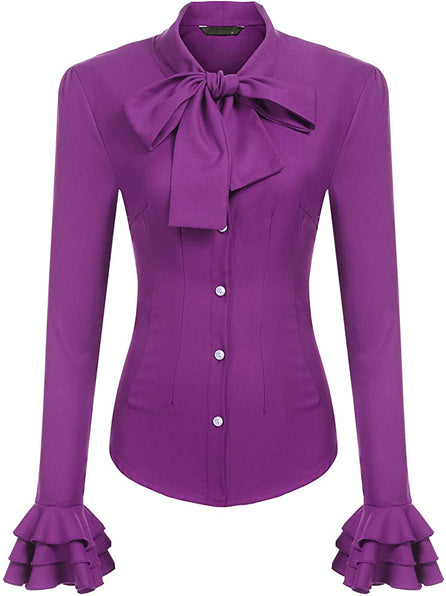 THE LUXE NK GLAM BIZNESS GIRL FLARE SLEEVE BLOUSE - NKFLARE1