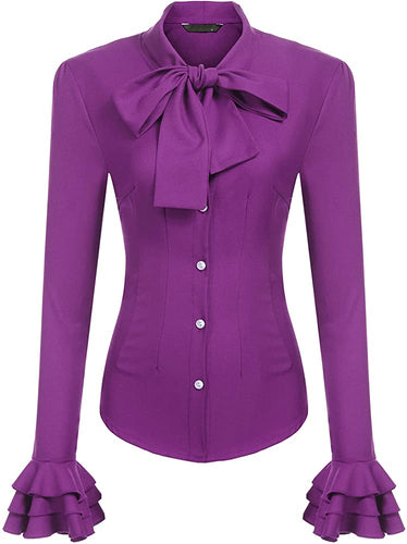 THE LUXE NK GLAM BIZNESS GIRL FLARE SLEEVE BLOUSE - NKFLARE1