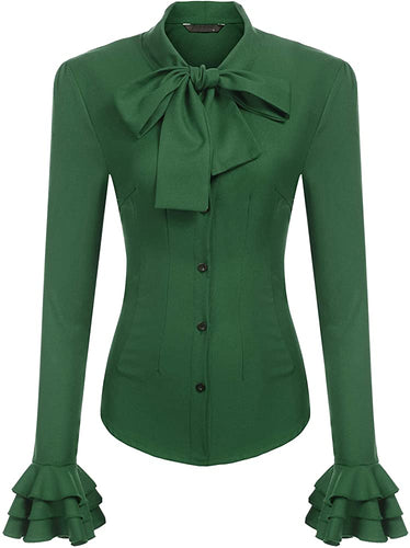 THE LUXE NK GLAM BIZNESS GIRL FLARE SLEEVE BLOUSE - NKFLARE1