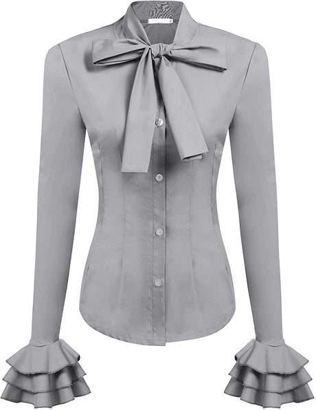 THE LUXE NK GLAM BIZNESS GIRL FLARE SLEEVE BLOUSE - NKFLARE1