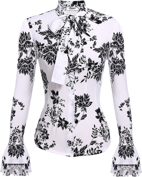 THE LUXE NK GLAM BIZNESS GIRL FLARE SLEEVE BLOUSE - NKFLARE1