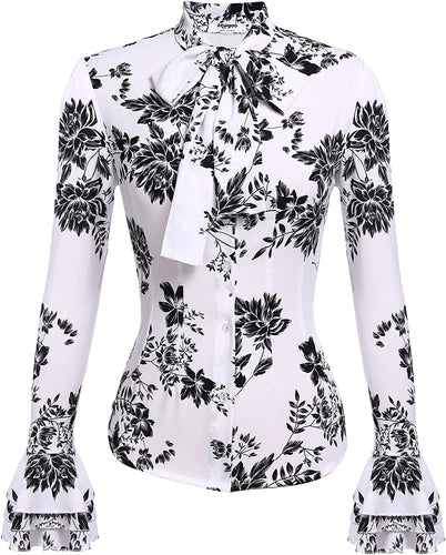 THE LUXE NK GLAM BIZNESS GIRL FLARE SLEEVE BLOUSE - NKFLARE1