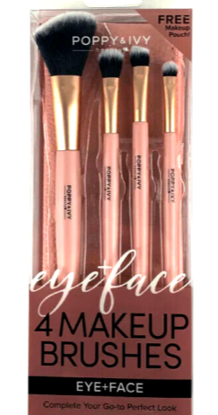 THE LUXE NK GLAM FLY GIRL BEAUTY COLLECTION - 4 PC MAKE-UP BRUSH SET - STMABE02