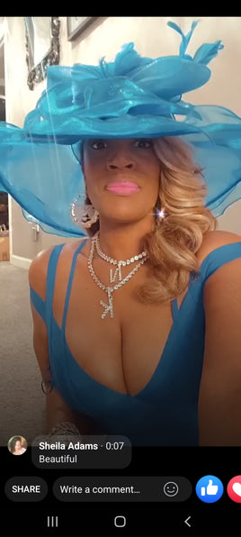 THE LUXE NK GLAM BIG TEA PARTY HAT - TEAPARTYHAT