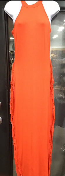THE LUXE CLASSIC NK MAXI FRINGE DRESS-NKA4023