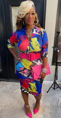 THE LUXE NK GLAM FASHION BODY CON MIDI DRESS - NK600