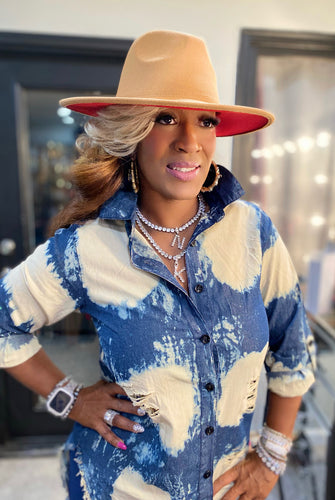 THE LUXE NK GLAM DISTRESS TIE DYE LOOK - NK99