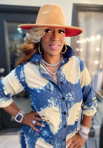 THE LUXE NK GLAM DISTRESS TIE DYE LOOK - NK99