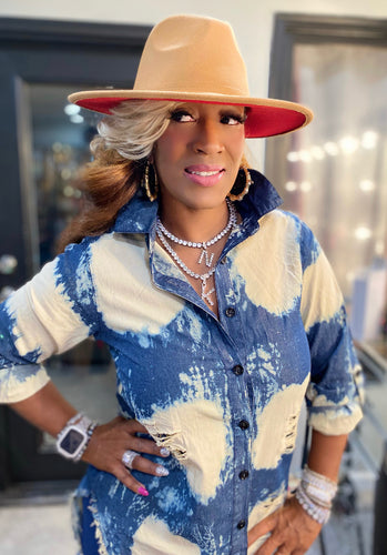 THE LUXE NK GLAM DISTRESS TIE DYE LOOK - NK99