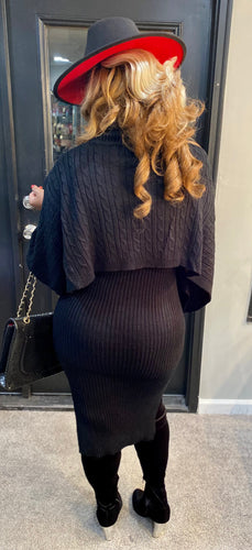 The LUXE NK GLAM 2 pc Body Con Sweater Dress - NKA3