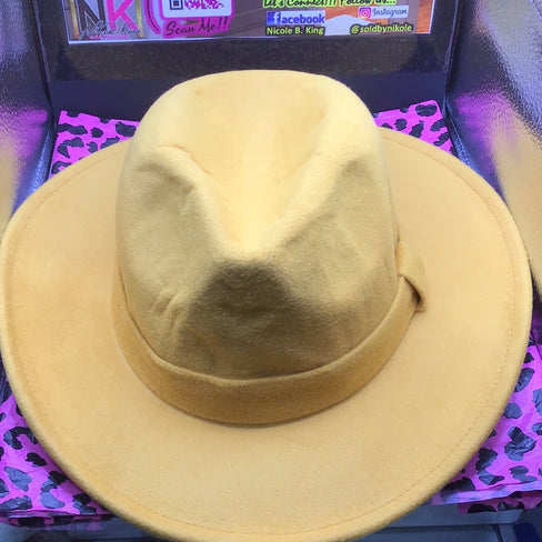 THE LUXE NK GLAM CLASSIC WIDE BRIM GREY FEDORA HAT- NK50B