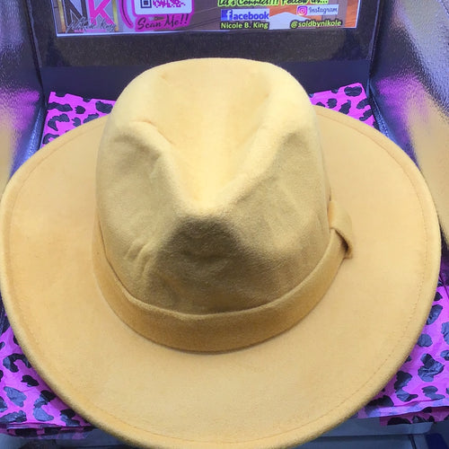 THE LUXE NK GLAM CLASSIC WIDE BRIM GREY FEDORA HAT- NK50B