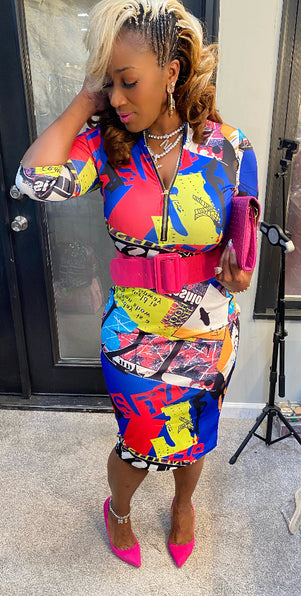 THE LUXE NK GLAM FASHION BODY CON MIDI DRESS - NK600