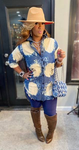 THE LUXE NK GLAM DISTRESS TIE DYE LOOK - NK99