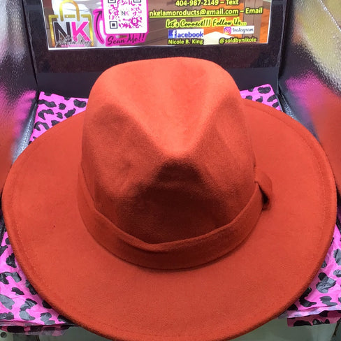 THE LUXE NK GLAM CLASSIC WIDE BRIM GREY FEDORA HAT- NK50B