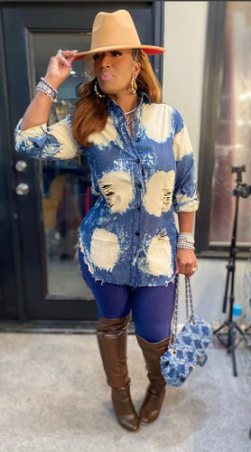 THE LUXE NK GLAM DISTRESS TIE DYE LOOK - NK99