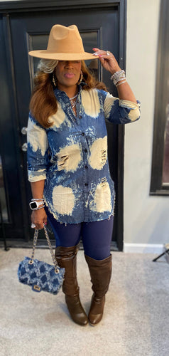 THE LUXE NK GLAM DISTRESS TIE DYE LOOK - NK99