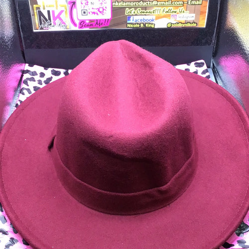 THE LUXE NK GLAM CLASSIC WIDE BRIM GREY FEDORA HAT- NK50B