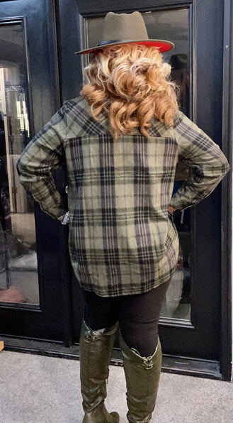 THE LUXE NK GLAM FLANNEL BLOUSE - NK191