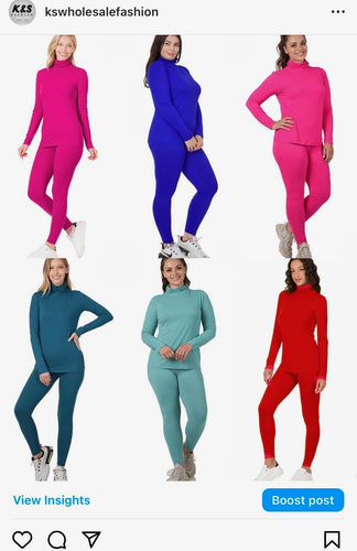 THE NK LUXE FLYGIRL LONG SLEEVE TURTLENECK 2PC SET-57025