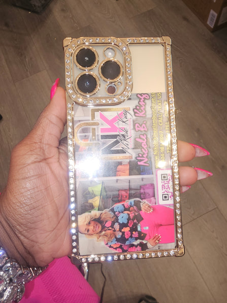 THE LUXE NK GLAM GIRL CELL PHONE CASE COLLECTION - GLAMOUR GIRL RHINESTONE CELL PHONE CASE