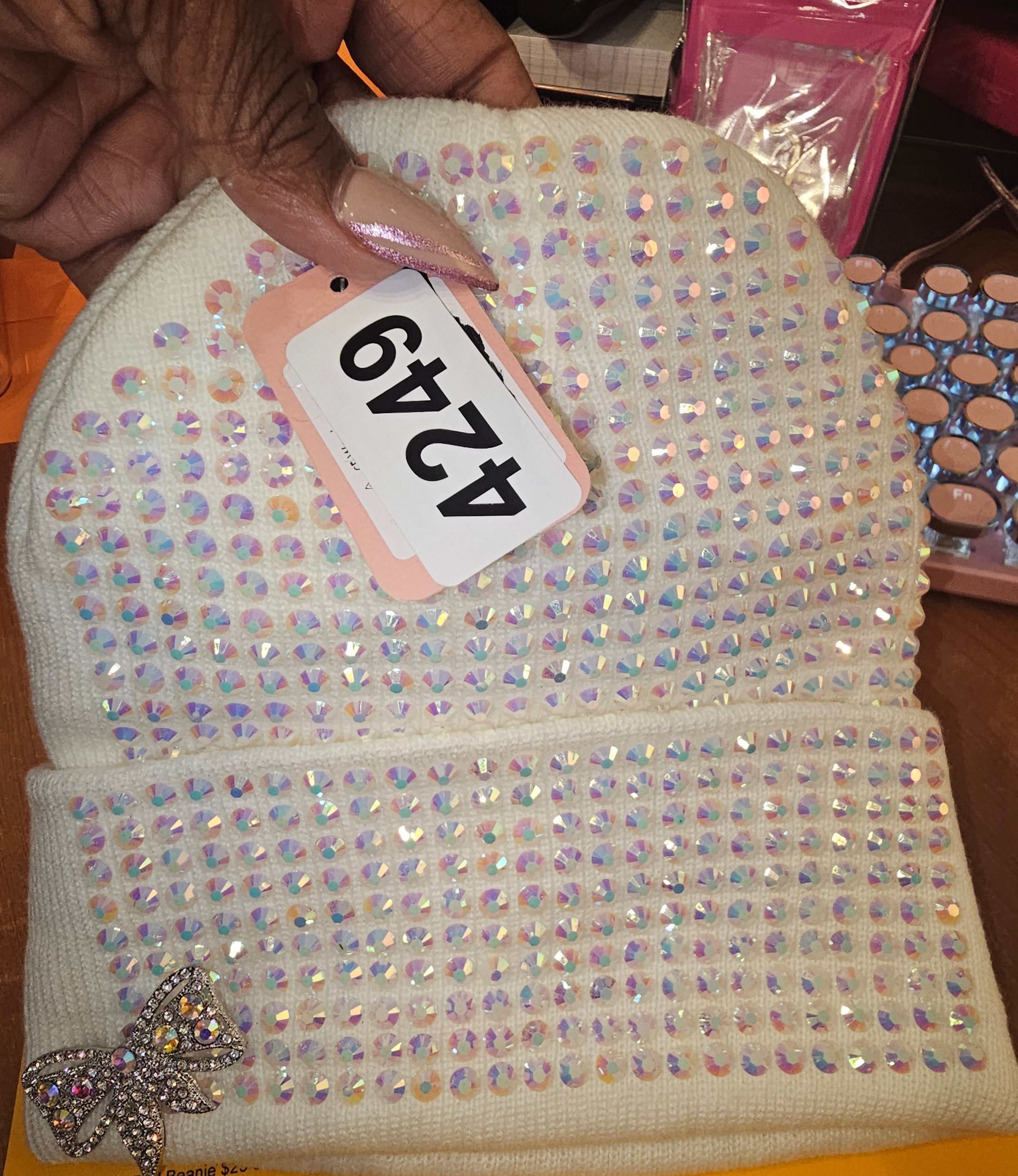 THE LUXE NK GLAM GIRL 2023 FALL COLLECTION - GLAM GIRL RHINESTONE BEANIES - 4249