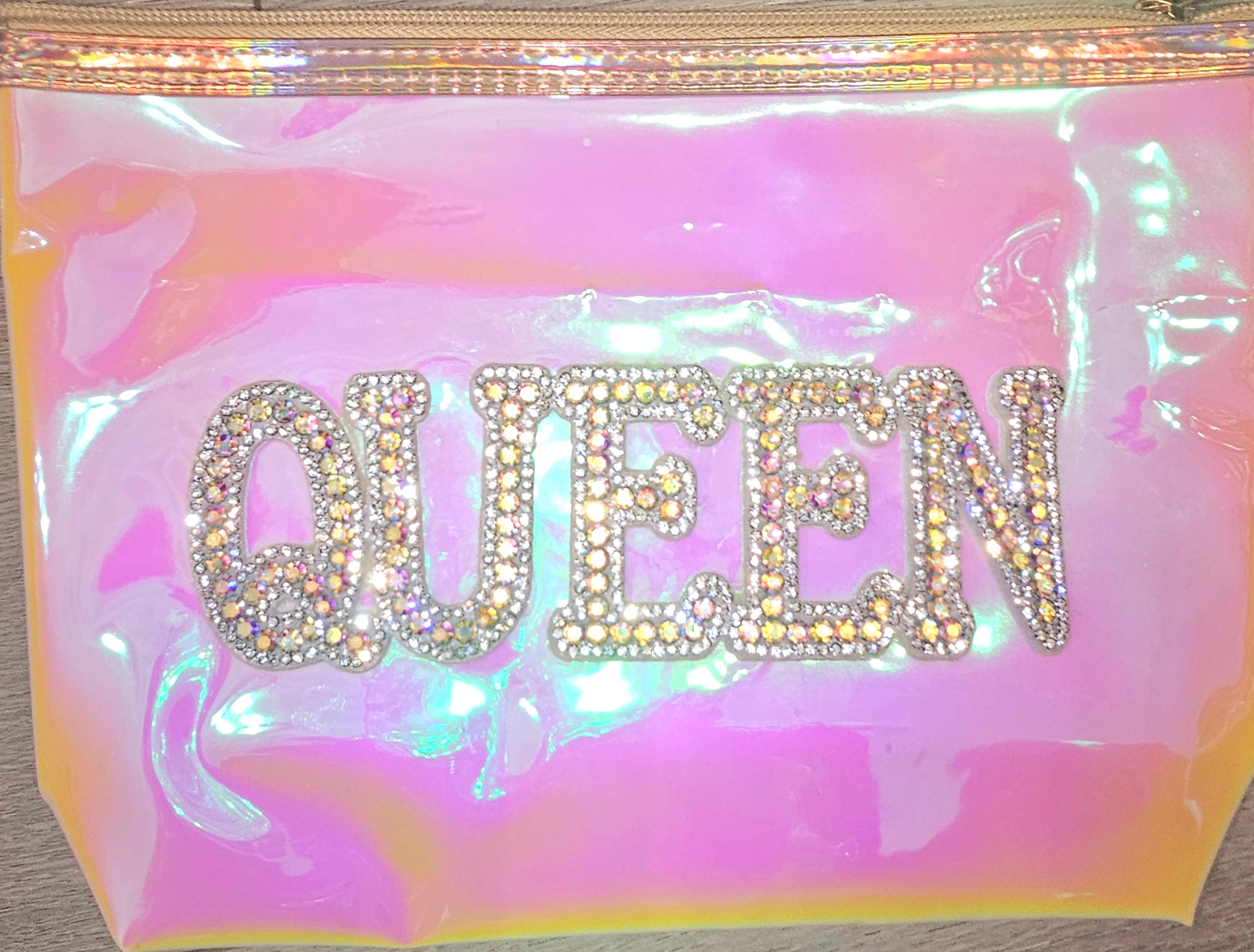 THE LUXE NK GLAM GIRL BEAUTY & MAKE-UP COLLECTION - RHINESTONE GLAM "QUEEN" MAKE UP BAGS - 3009