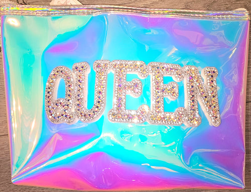 THE LUXE NK GLAM GIRL BEAUTY & MAKE-UP COLLECTION - RHINESTONE GLAM "QUEEN" MAKE UP BAGS - 3009