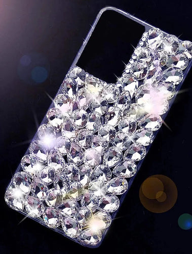 THE LUXE NK GLAM GIRL CELL PHONE CASE COLLECTION - GLAMOUR GIRL RHINESTONE CUBAN LINK CASE