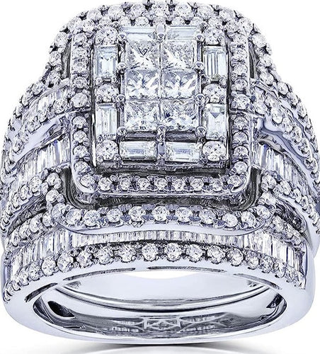 THE LUXE NK GLAM GIRL LUXURY JEWELRY COLLECTION - CZ RHINESTONE PRINCESS RING - VOLUME 1 RINGS