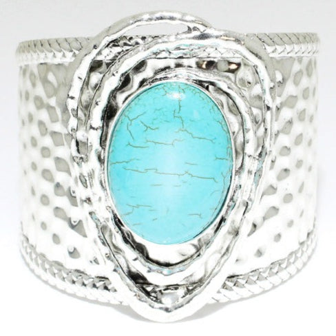 THE LUXE NK GLAM FLY WESTERN GLAM GIRL HAMMERED STONE CUFF - BG3703