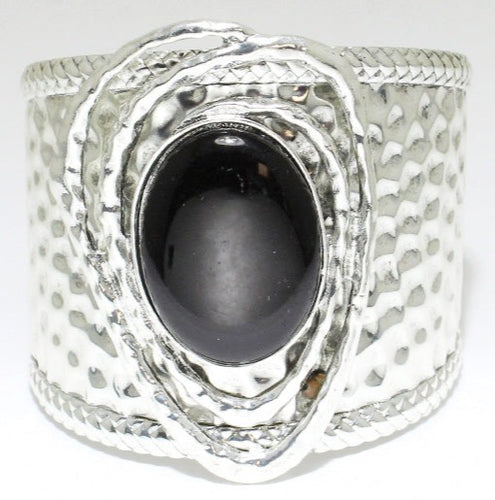 THE LUXE NK GLAM FLY WESTERN GLAM GIRL HAMMERED STONE CUFF - BG3703
