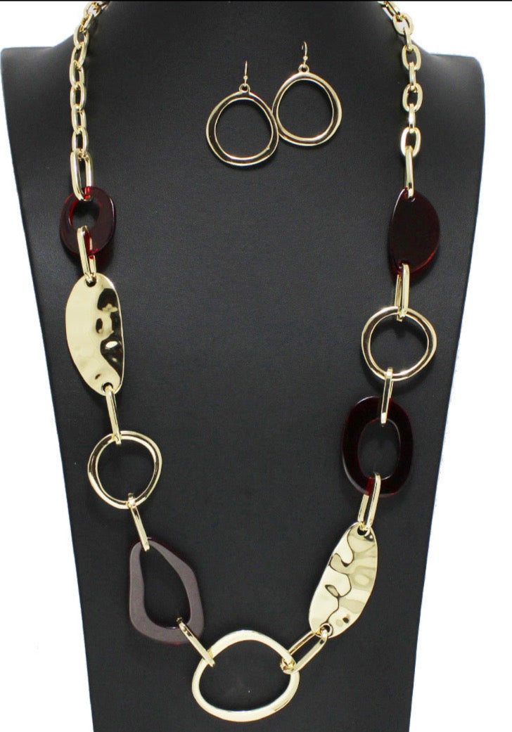 THE LUXE NK GLAM GIRL CLASSIC GEOMETRIC ACRYLIC NECKLACE- VOLUME 1