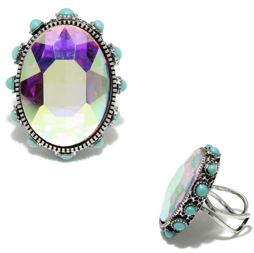 THE LUXE NK GLAM WESTERN TURQUOISE COLLECTION - GLAM GIRL TURQUOISE RINGS -