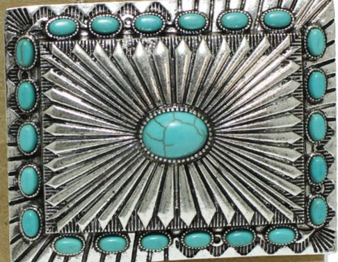 THE LUXE NK GLAM GIRL WESTERN TURQUOISE BELT BUCKLE COLLECTION - SX1002SBTQ