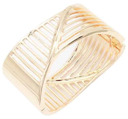 THE LUXE NK GLAM GIRL LUXURY JEWELRY COLLECTION - SIMPLE BUT ELEGANT METAL CUFF /BANGLE /BRACELETS - BG5336